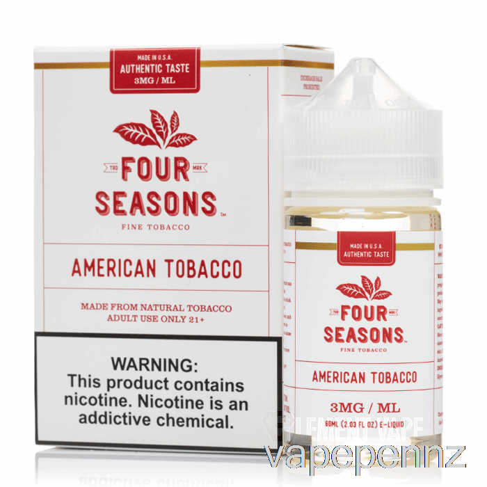 American Tobacco - Four Seasons - 60mL 12mg VAPE NZ